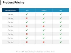 Product pricing ppt outline background designs