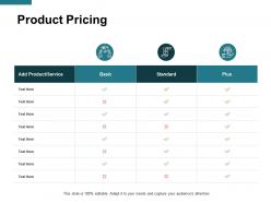 Product pricing service ppt powerpoint presentation gallery icon