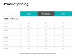 Product pricing standard ppt powerpoint presentation file slide