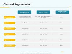 Product Pricing Strategy Channel Segmentation Ppt Elements