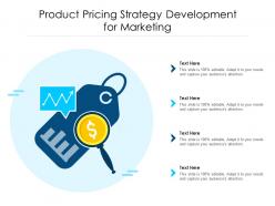 Product pricing strategy development for marketing