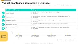 Product Prioritization Framework Rice Model