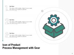 Product Process Management Development Marketing Strategy Framework Gear Flowchart