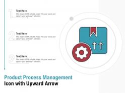 Product process management icon with upward arrow