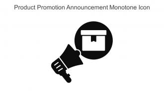 Product Promotion Announcement Monotone Icon In Powerpoint Pptx Png And Editable Eps Format