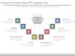 Product promotion plan ppt example file