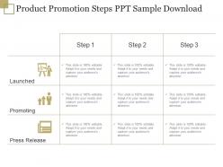 Product promotion steps ppt sample download