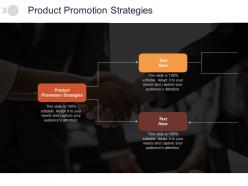 Product promotion strategies ppt powerpoint presentation gallery templates cpb