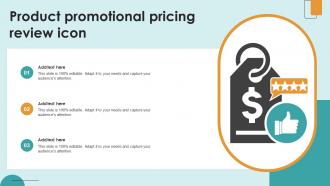 Product Promotional Pricing Review Icon