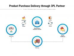 Product purchase delivery through 3pl partner