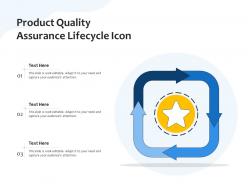Product quality assurance lifecycle icon