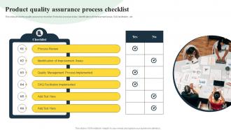 Product Quality Assurance Process Checklist