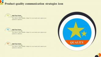 Product Quality Communication Strategies Icon