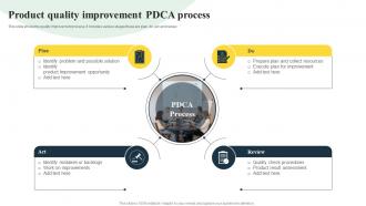 Product Quality Improvement Pdca Process