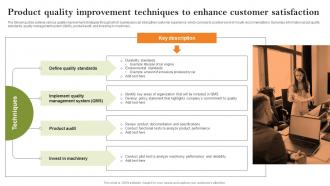 Product Quality Improvement Techniques To Enhance Growth Strategies To Successfully Expand Strategy SS