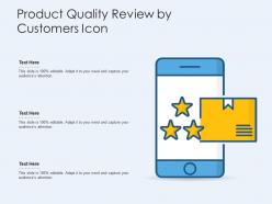 Product quality review by customers icon