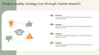 Product Quality Strategy Icon Through Market Research