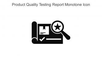 Product Quality Testing Report Monotone Icon In Powerpoint Pptx Png And Editable Eps Format