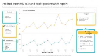 Product Quarterly Sale And Profit Performance Report