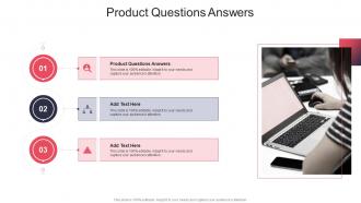 Product Questions Answers In Powerpoint And Google Slides Cpb