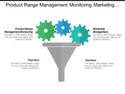 Product range management monitoring marketing management market research cpb