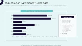 Product Report With Monthly Sales Data