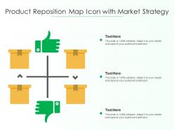 Product Reposition Map Icon With Market Strategy
