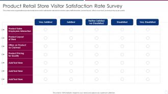 Product Retail Store Visitor Satisfaction Rate Survey
