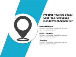 Product revenue lower cost plan production management application cpb