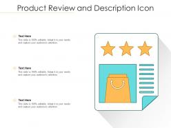 Product review and description icon