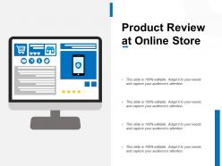 Product review at online store