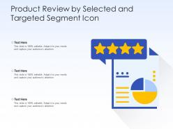 Product Review By Selected And Targeted Segment Icon