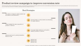Product Review Campaign To Improve Conversion Rate Accelerating Business Growth Top Strategy SS V