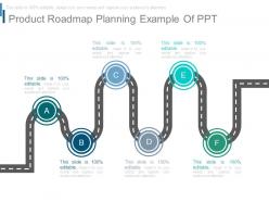 Product roadmap planning example of ppt