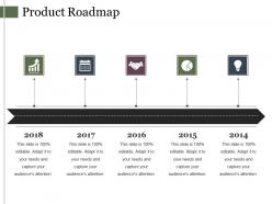 Product roadmap ppt background designs