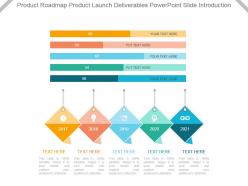 Product Roadmap Product Launch Deliverables Powerpoint Slide Introduction