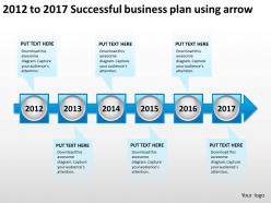 Product roadmap timeline 2012 to 2017 successful business plan using arrow powerpoint templates slides