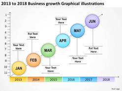 Product roadmap timeline 2013 to 2018 business growth graphical illustration powerpoint templates slides
