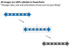 Product roadmap timeline arrow illustration of 6 major steps powerpoint templates slides