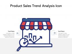 Product sales trend analysis icon