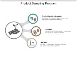 Product sampling program ppt powerpoint presentation icon model cpb