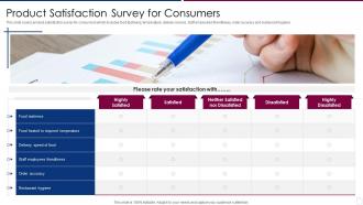 Product Satisfaction Survey For Consumers