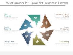 Product screening ppt powerpoint presentation examples