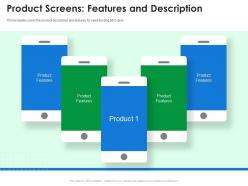 Product screens features and description seed funding ppt summary