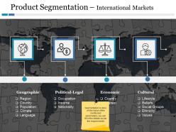 Product Segmentation International Markets Geographic Political Legal Economic Cultural