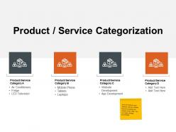 Product service categorization ppt powerpoint presentation icon slides
