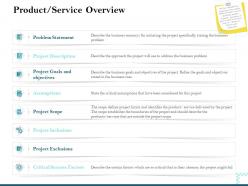 Product Service Overview Critical Success Ppt Powerpoint Presentation Images