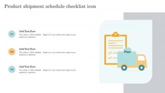 Product Shipment Schedule Checklist Icon