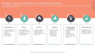 Product Specific Elements For Competitor Analysis Strategic Guide To Gain MKT SS V