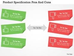 Product specification pros and cons flat powerpoint design